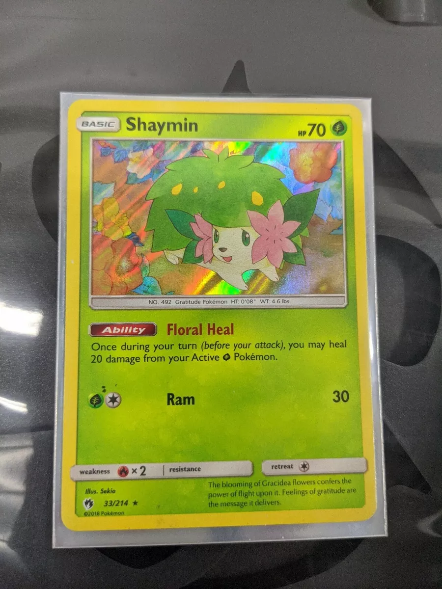 Card Shaymin 33/214 da coleção Lost Thunder