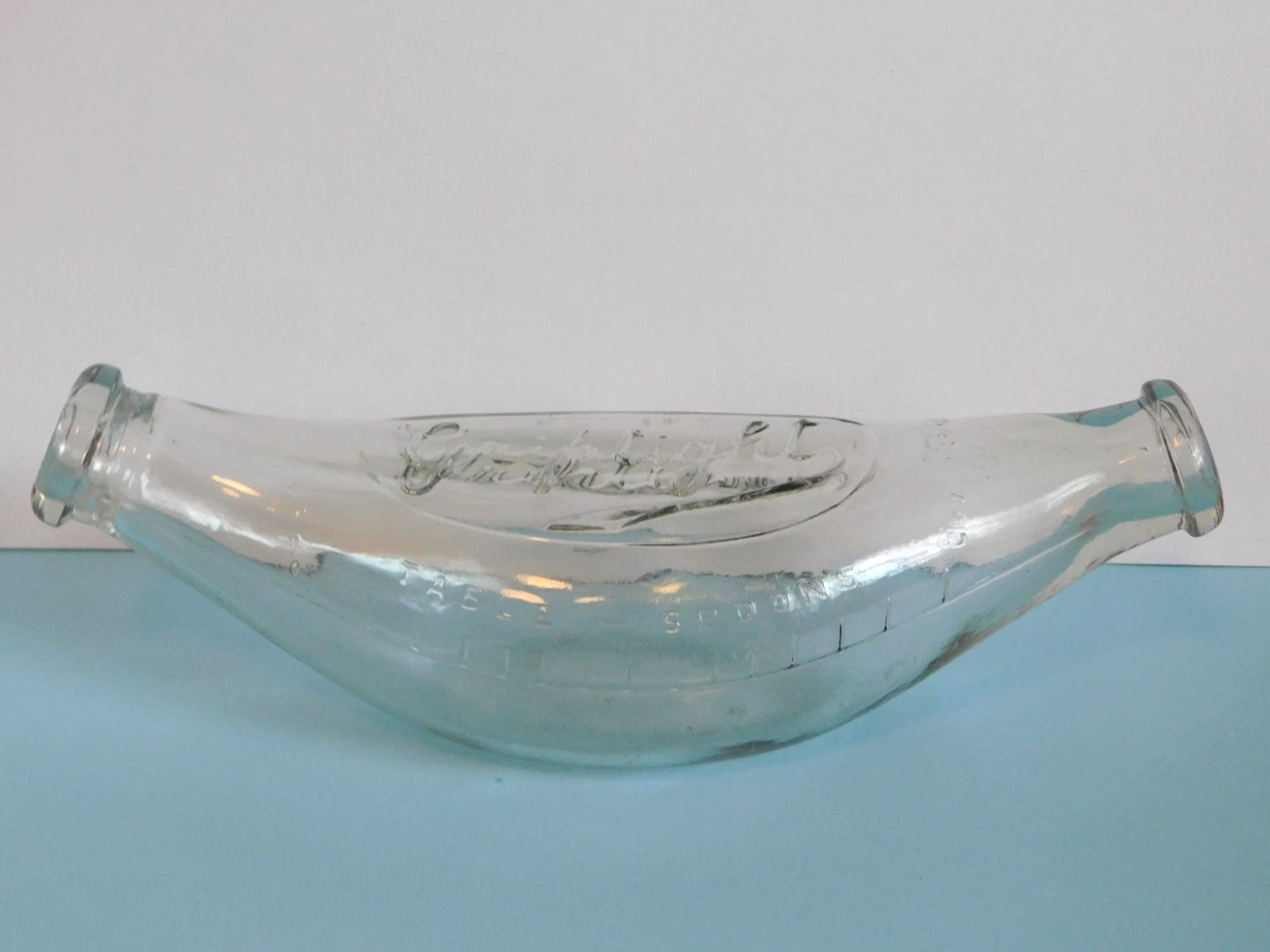 Vintage Griptight Glass Banana Baby Bottle - England
