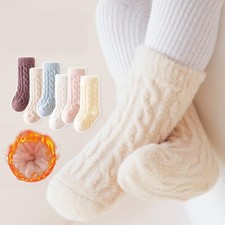 Baby Kids Warm Socks Autumn Winter Soft Cotton Toddler Anti Slip Cozy Socks