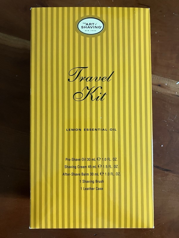 The Art of Shaving Travel Lemon Scented Oil 5pc Set With Leather Case