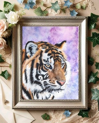 Tiger Aquarellgemälde Original Tiger Gemälde Kunstwerk Wandbild Wanddeko Malerei