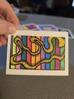 ACEO Original Painting 2.5x3.5 Acrylic. Abstract Colorful