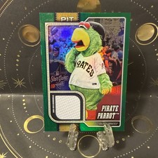 2026 Topps Series 1 Celebration Pirate Parrot MAS-PIR Mascot Green Relic #/99