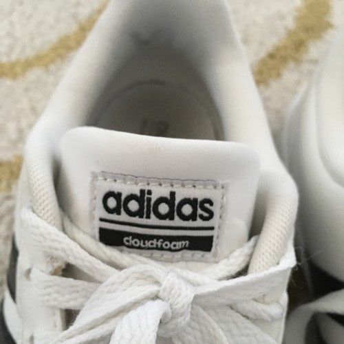Adidas neo Cloudfoam Advantage Blanco Negro Cuero Cómodo Tenis Mujer 7.5 - Imagen 3 de 24