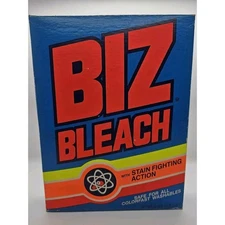 Vintage 1980s BIZ Bleach Laundry Detergent Size 30oz Full New NOS Unopened Box