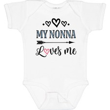 Inktastic My Nonna Loves Me Girls Baby Bodysuit Grandkids Grandchild One-piece