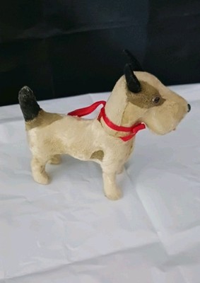 Antique French/German Doll Companion Dog Velvet Terrier Toy 100% Orig *RARE*