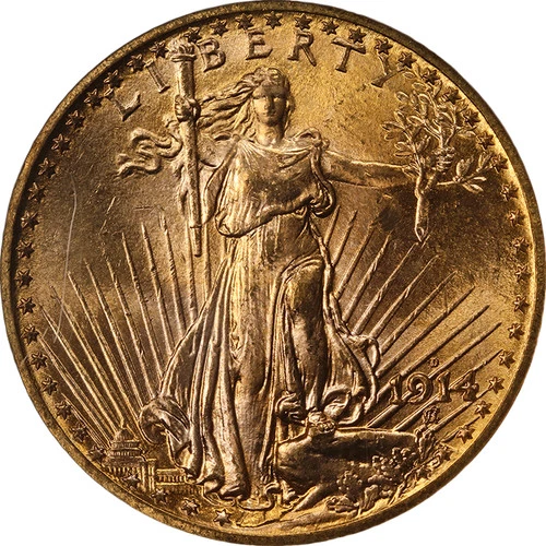 1914-D Saint-Gaudens Double Eagle — photo from the most recent tracked eBay sale