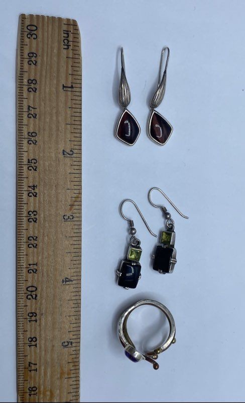 Sterling Silver Assorted Ring/Earrings Jewelry Bu… - image 12