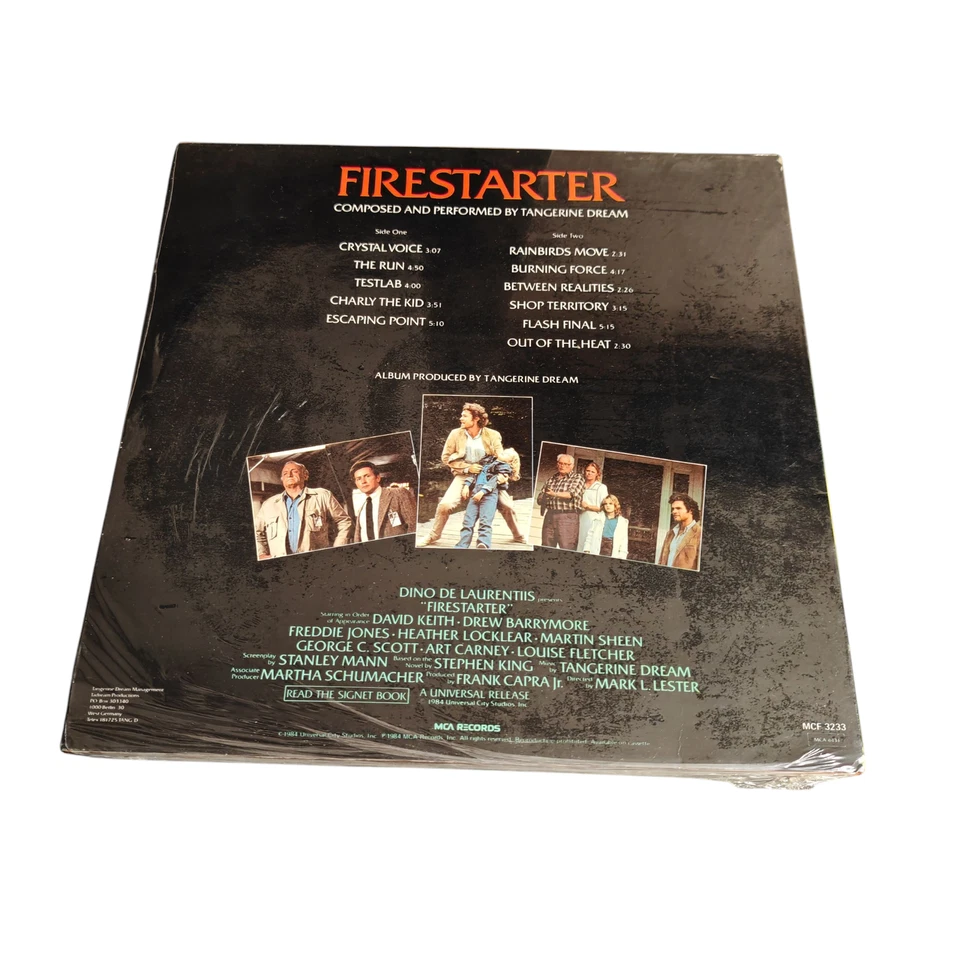 Tangerine Dream Firestarter Original Movie Soundtrack 12" Vinyl Album MCF 3233 - Image 2 of 4