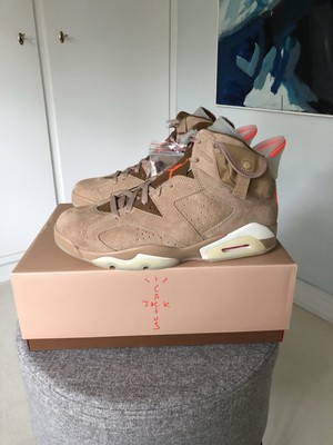 Nike Air Jordan 6 Travis Scott British Khaki - Gr. 44 US 10 Neu
