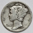 1919-S 10c Mercury Silver Dime - RAW - Nice Original San Francisco Mint Coin