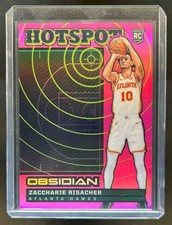 2024-25 Obsidian Zaccharie Risacher Hotspot RC Electric Etch Pink Flood #8/49