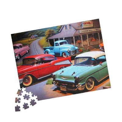 Vintage Classic Cars Puzzle 252-Piece | Retro Diner Scene