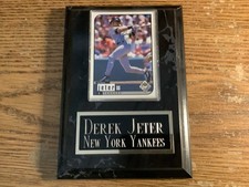 Derek Jeter Wall Plaque with Baseball Card