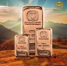 Lingotto 1 Kg 5 Oz. 10 Oncie Rame puro 999 Germania Mint 1000 grammi ologramma