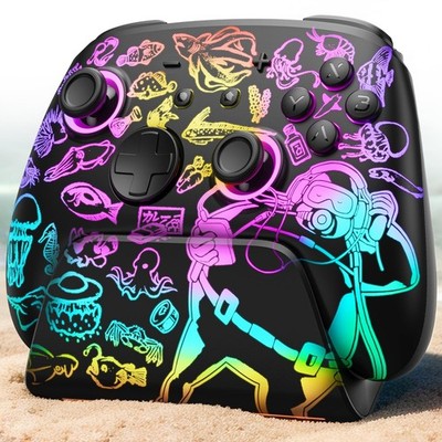 FUNLAB Switch 2 Pro Controller Schwarz mit Ladestation für Dave the Diver
