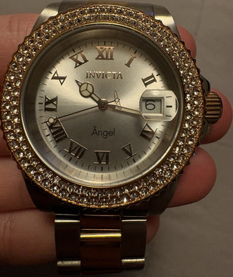 Invicta Angel Two-Tone Women's Quartz Watch Silver Dial Roman Date 200m