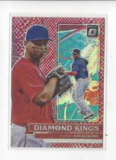2022 Donruss Optic Red Dragon Prizm #2 Rafael Devers (Diamond Kings) Red Sox /99