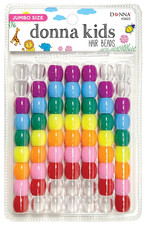 Kids Jumbo Pony Beads 15Mm Assort Mix Large Hair Beads for Braids, Ponytails