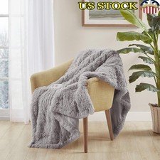 Cozy Heated Throw Blanket Ultra Soft Faux Fur 5 Heat Settings Auto Shut Off New
