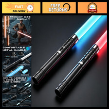 Dueling Lightsabers 36" - 20 Colors, 4 Modes, Rechargeable, Realistic Sounds E