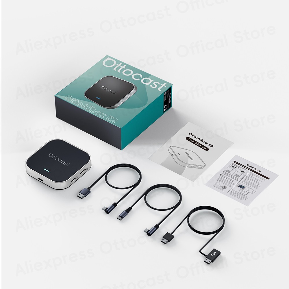 NEW Ottocast E2 Android AIBox Wireless Carplay & Android Auto w/Youtube+TK 4+64G
