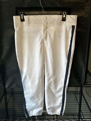 Champro Women's Softball Pants White w/ Blue Piping Size Medium MD