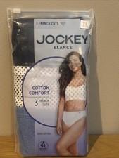Jockey Elance 100 Cotton French Cuts - Pkg Of 3 - Women's Size 7/L NEW