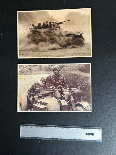 2 x WW2 WORLD WAR VINTAGE GERMAN MILITARY PHOTOS POSTCARDS? BERLIN ARCHIVE STAMP