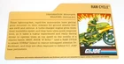 GI JOE File ID Card Filecard Vehicle         2008 RAM Cycle