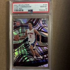 2021-22 Panini Revolution Rookie Cade Cunningham RC #120 Asia Red PSA 10 pistones