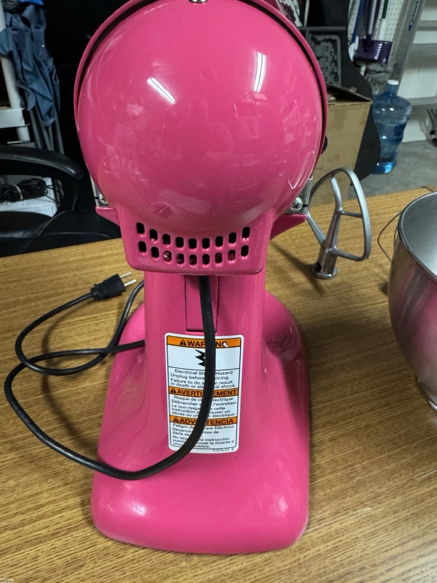 Kitchen Aid Mixer 5qt Barbie Pink KSM95TCBO Ultra Power 300 w/Bowl