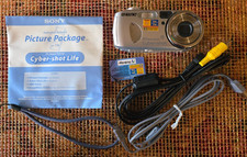 Sony Cyber-shot DSC-P73 4.1MP Digital Camera, Silver -PARTS NOT WORKING-