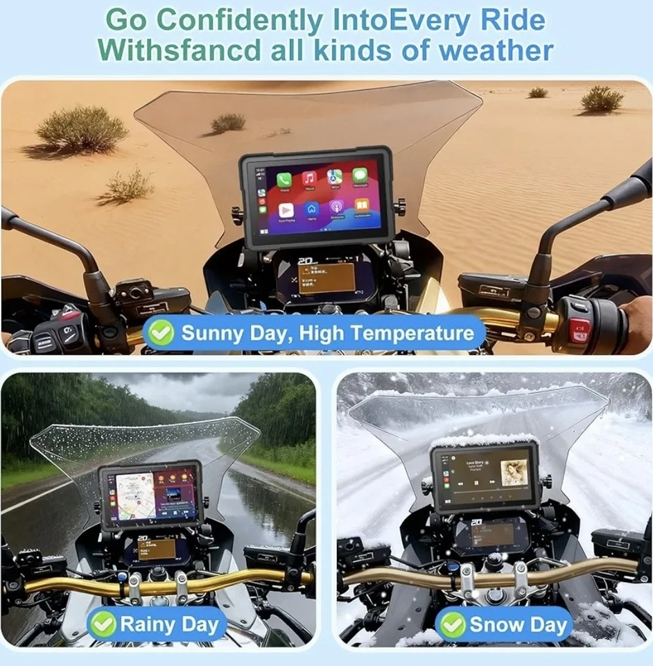 LBW BM700 BMW R1200GS R1250GS S1000XR 7" CarPlay Android Auto Waterproof GPS - Image 4 of 4