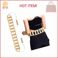 HTHLNG Wood Therapy Massage Tools, Wood Back Roller   Wooden Massage Roller Rope