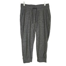 LULULEMON NWOT Ready To Rulu Heathered Gray Crop Track Pants  Joggers Size 8