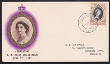 SWAZILAND 1953 Couronnement FDC .....................................D7508
