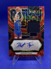 2023-24 Panini Select Rookie Jersey Autographs Hunter Tyson #RJ-TYS Red Hyper
