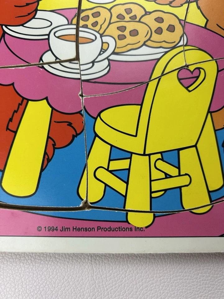 Rompecabezas de colección Playskool Sesame Street Zoe’s Tea Party 1994 7 piezas Elmo Foto 3 de 4