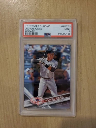 2017 Topps Chrome Update Aaron Judge rookie debut card RC HMT50 PSA 9 Mint