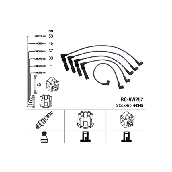 NGK ZüNdleitungssatz ZüNdkabel Satz FüR VW Polo 100 1.4 16V Seat Ibiza II 1.4I-image