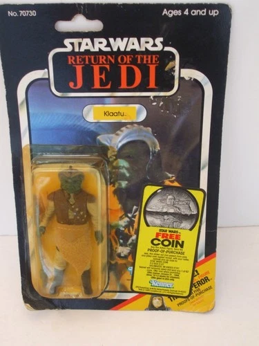 Star Wars 1983 Klaatu Kenner Figure New on Card w/  Emperor & Coin Offers (C)