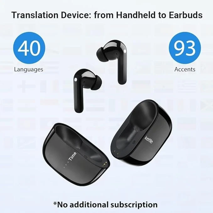 TimeKettle M3 White Bluetooth 3 In 1 Language Translator Earbuds With APP - Image 2 of 4