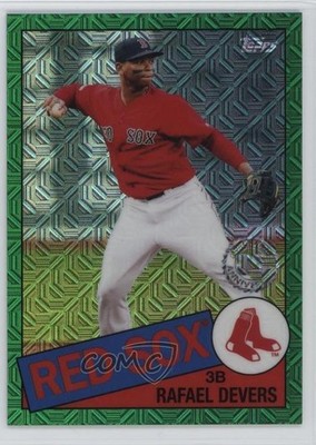 2020 Topps Silver Pack 1985 Chrome Baseball Green 70/99 Rafael Devers 0d7h