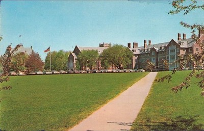 Vintage Worcester Polytechnic Institute Campus Postcard by NATCO, 1960s