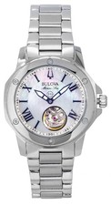 Bulova Marine Mother Of Pearl Dial Automatic Casual 100M Women's Watch 96L326