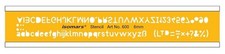 Alphabet  Number Lettering Stencil Template   6mm Font Technical Drafting Tool
