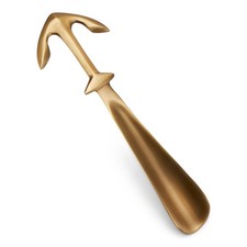 Shoehorn - anchor made of antique brass 24x4cm shoehorn nautical decoration