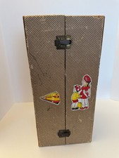 Cass Toys Doll Case Trunk Wardrobe Carrying Storage Travel Box Striped Retro